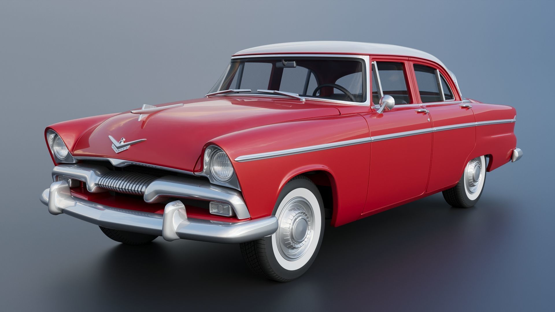 Plymouth Belvedere 4 Door 1955 3D print model_2