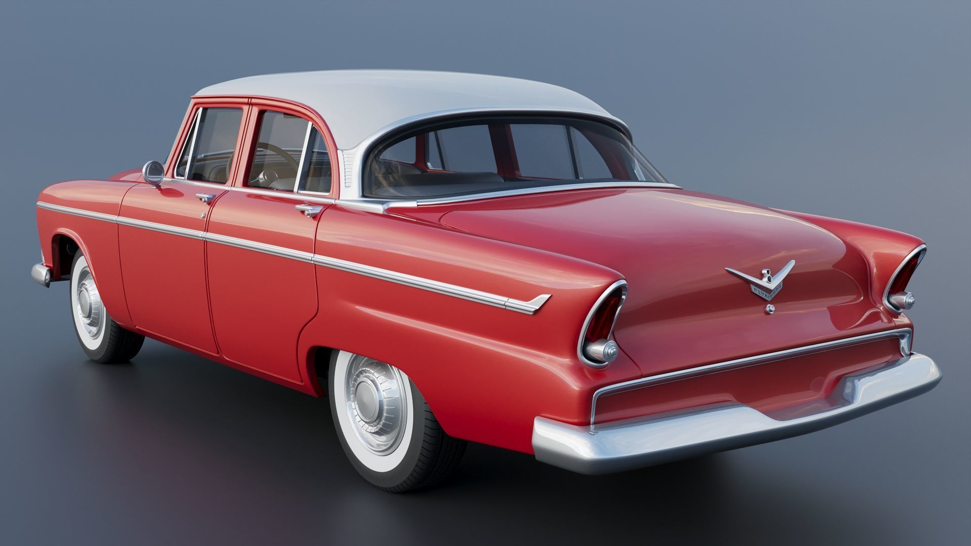 Plymouth Belvedere 4 Door 1955 3D print model_3
