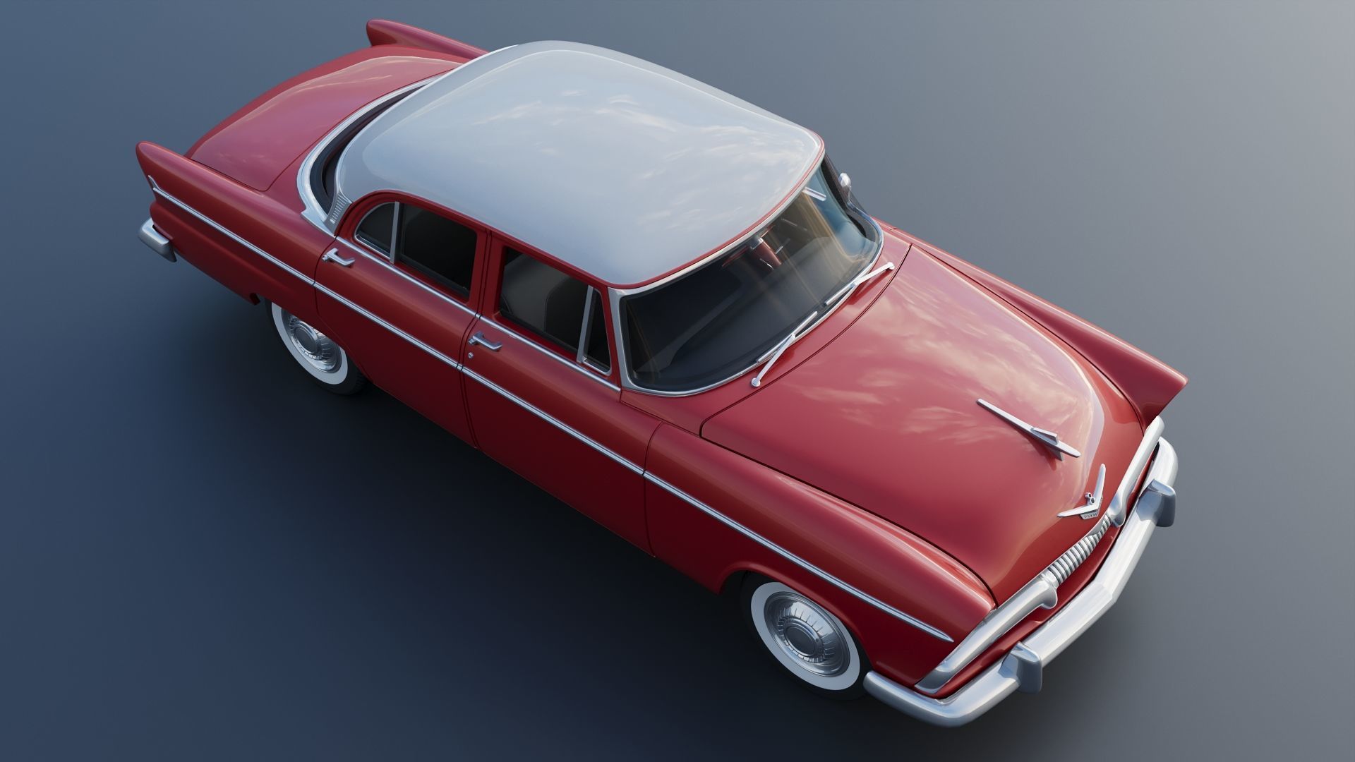 Plymouth Belvedere 4 Door 1955 3D print model_10