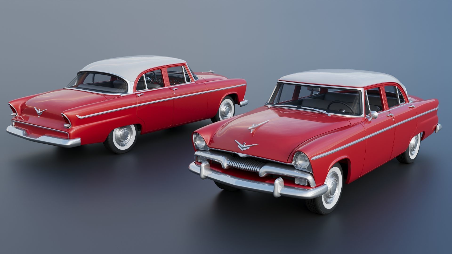 Plymouth Belvedere 4 Door 1955 3D print model_1