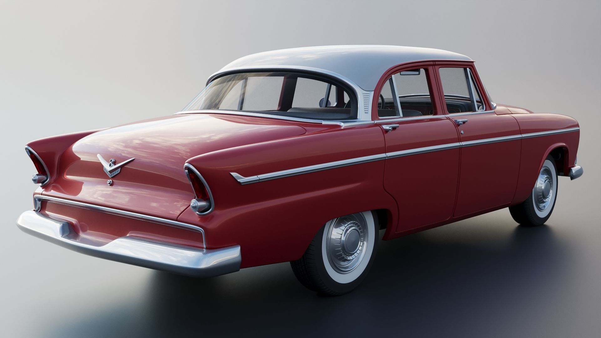 Plymouth Belvedere 4 Door 1955 3D print model_5