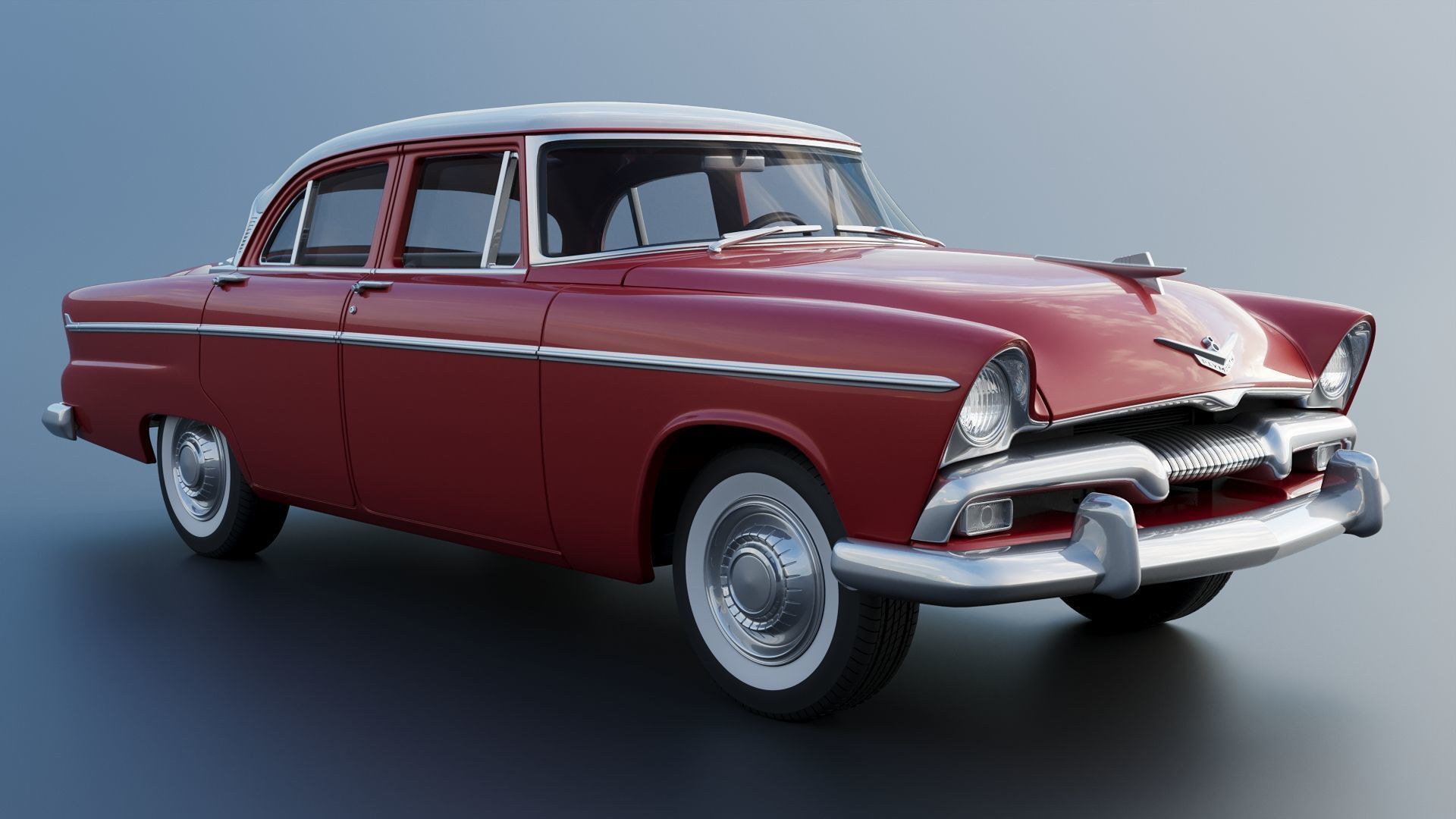 Plymouth Belvedere 4 Door 1955 3D print model_8