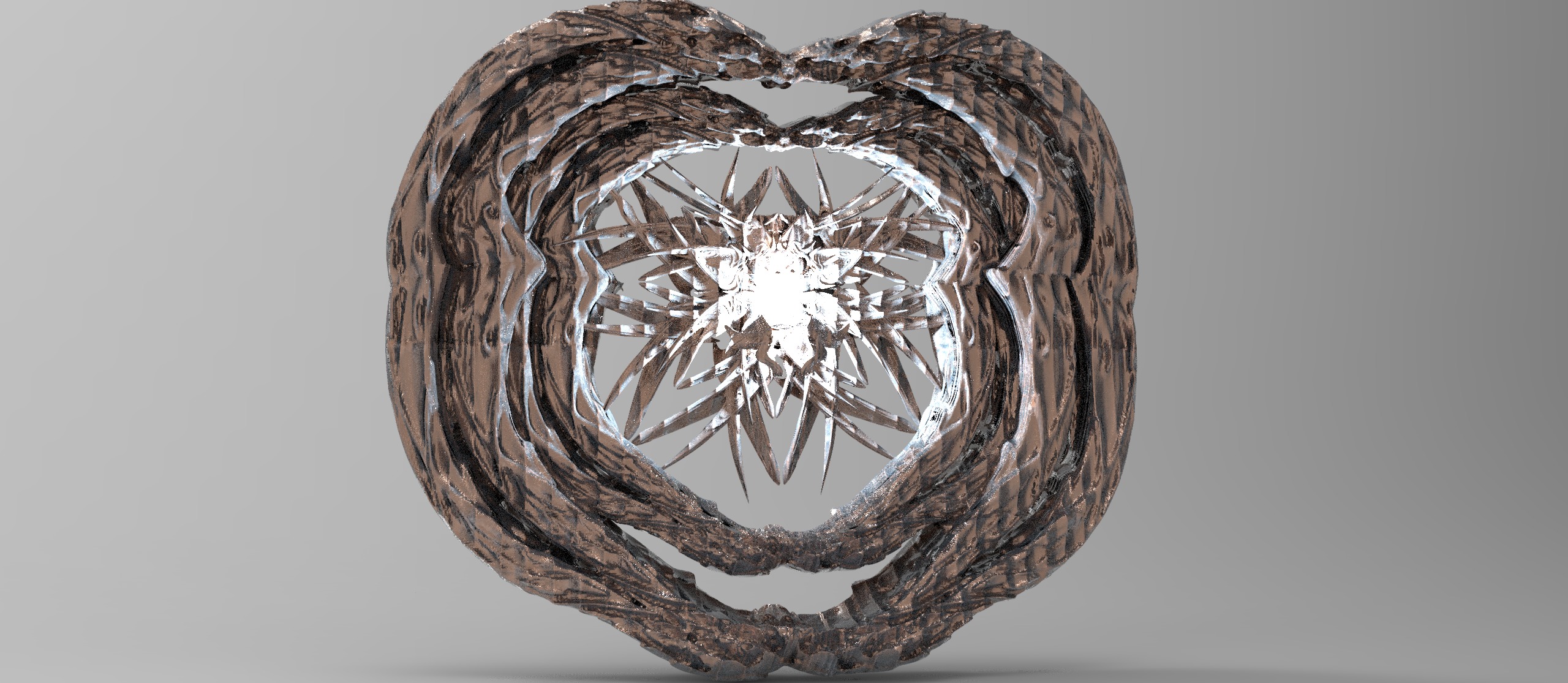 Mooncrystal ray christmas Wreath ring 1  3D model_1