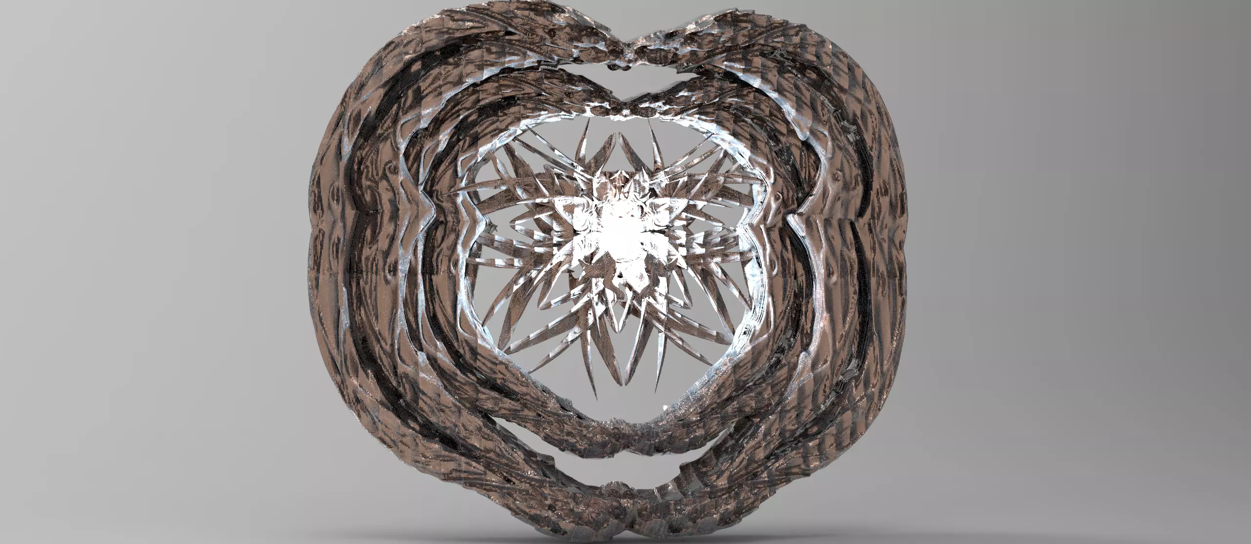 Mooncrystal ray christmas Wreath ring 1  3D model_0