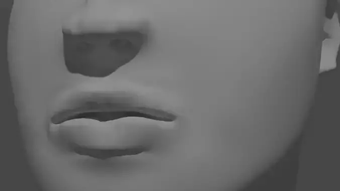 Realistic female head sculpture complete version