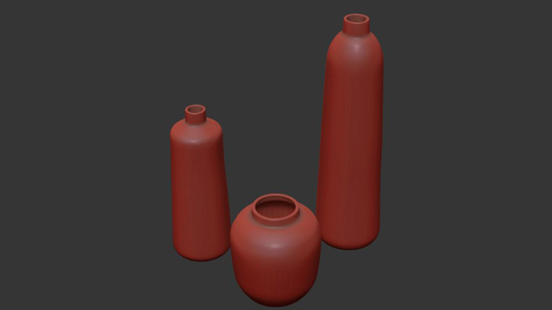 Set 3 Funky Vase 3D model_6