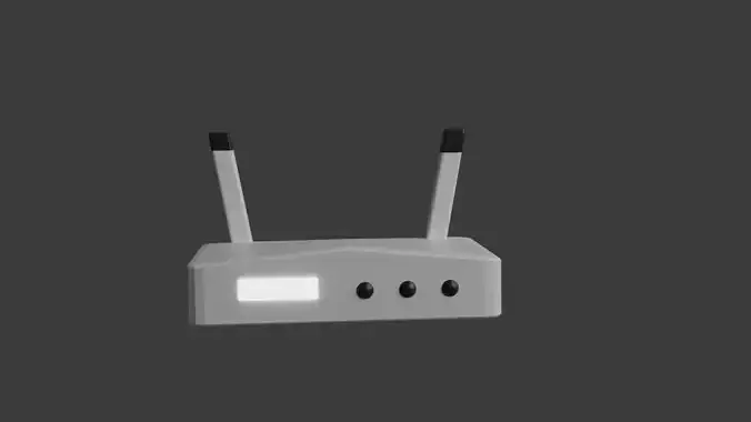 Low-poly Wifi Router
