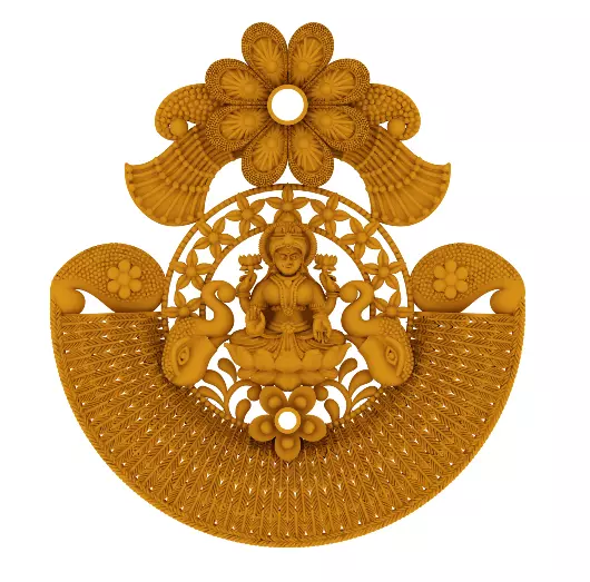 Lakshmi devi pendant 3D print model_0