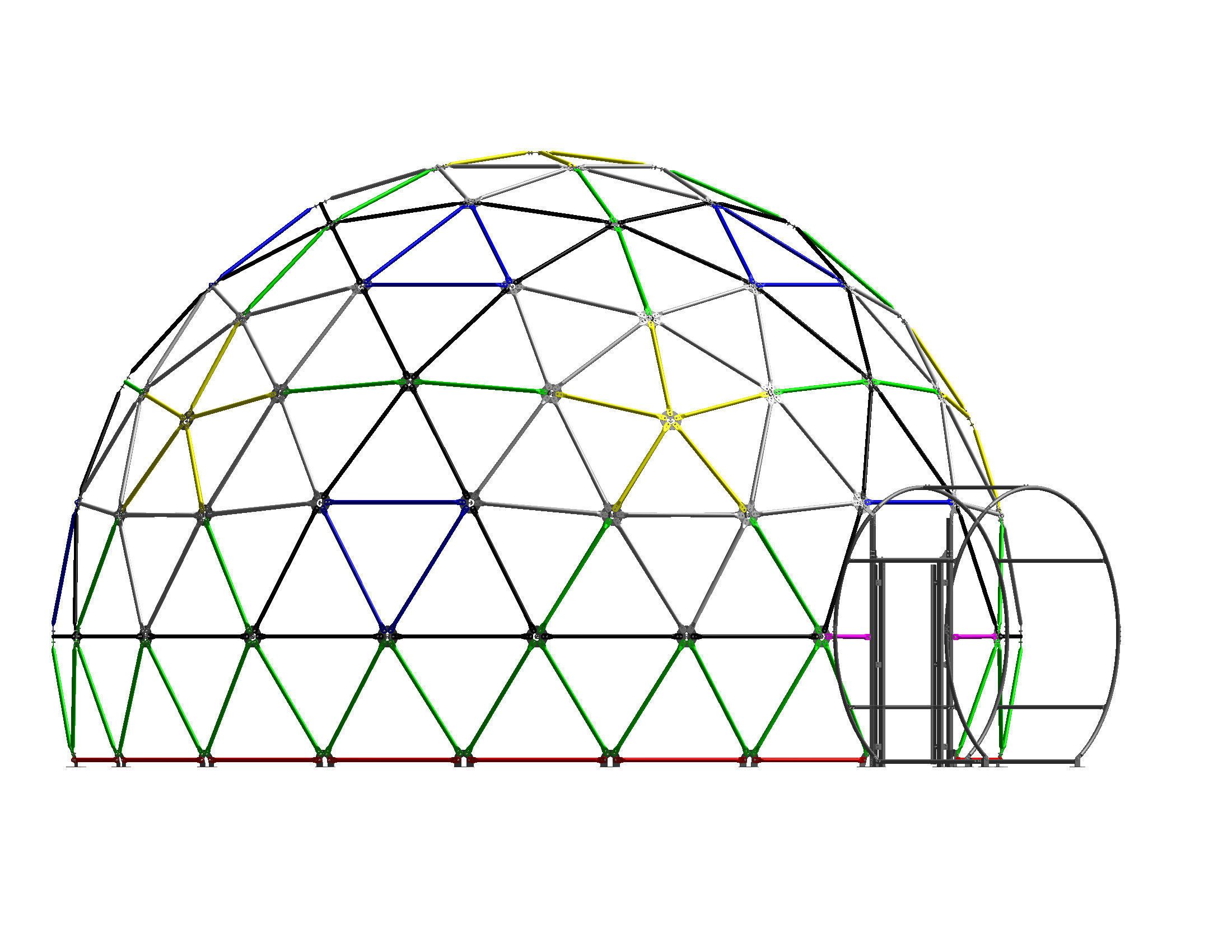 10m V4 spherical geodesic dome 3D model_3