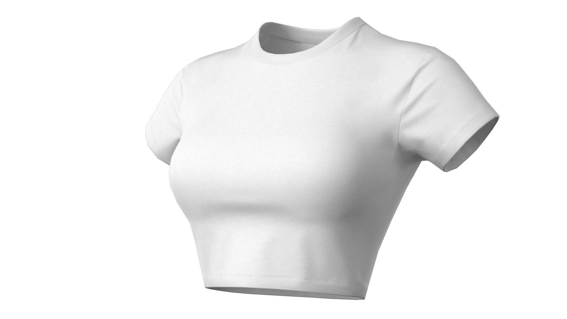 Shirt Female Low-poly 3D model_6