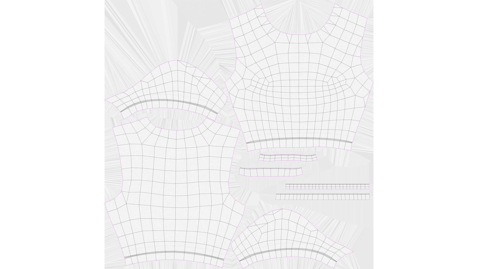 Shirt Female Low-poly 3D model_10