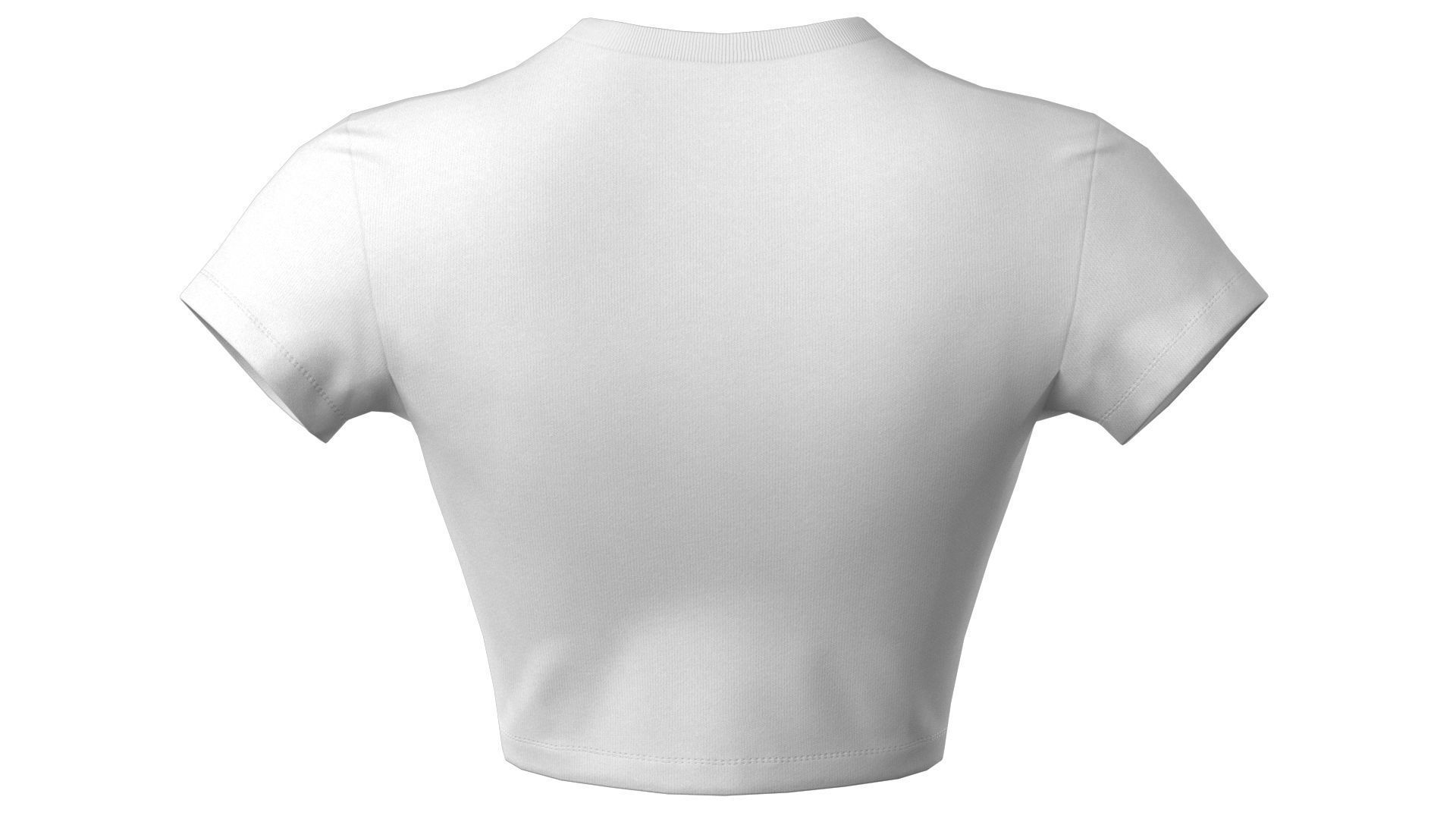 Shirt Female Low-poly 3D model_5