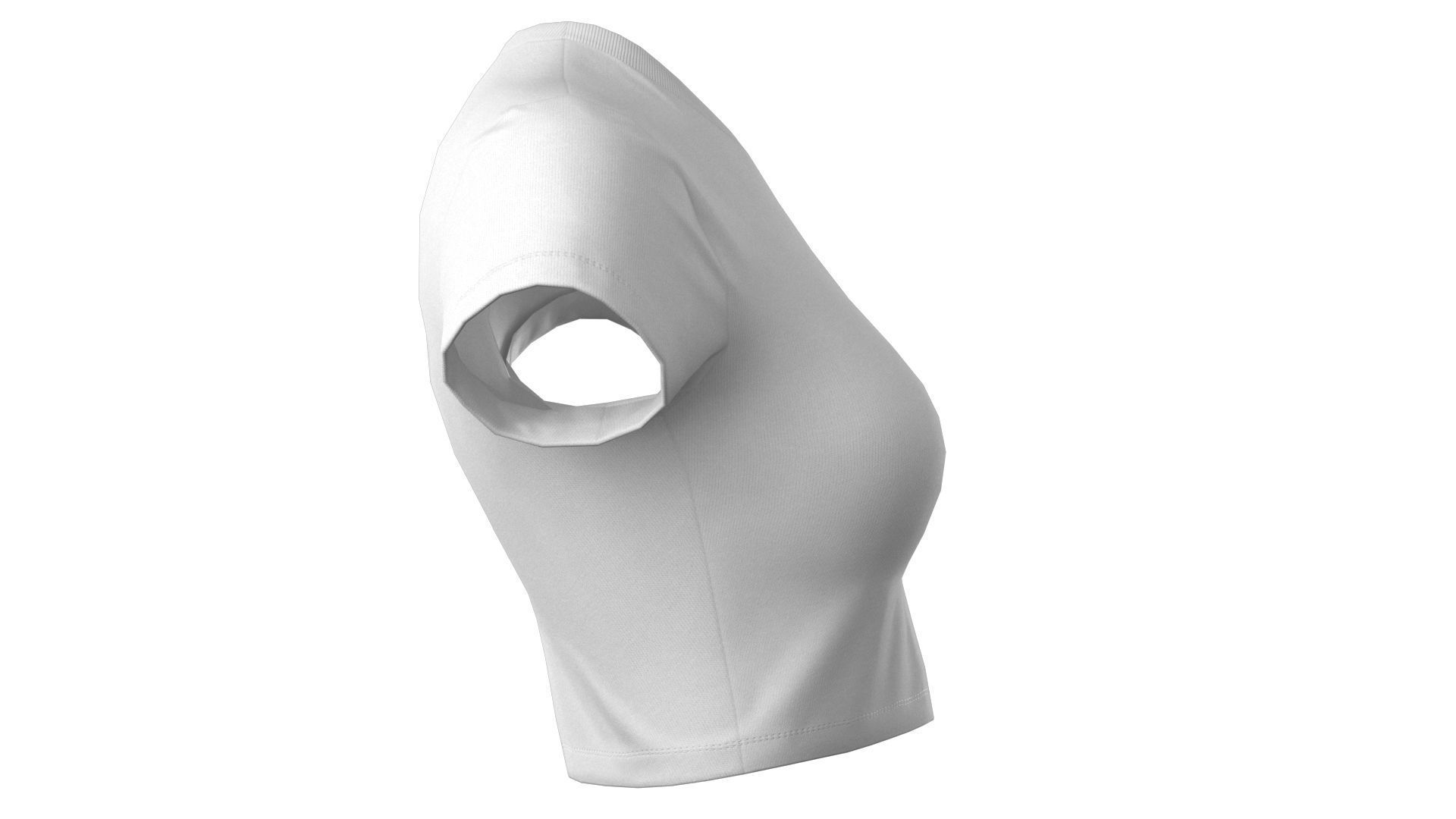 Shirt Female Low-poly 3D model_4