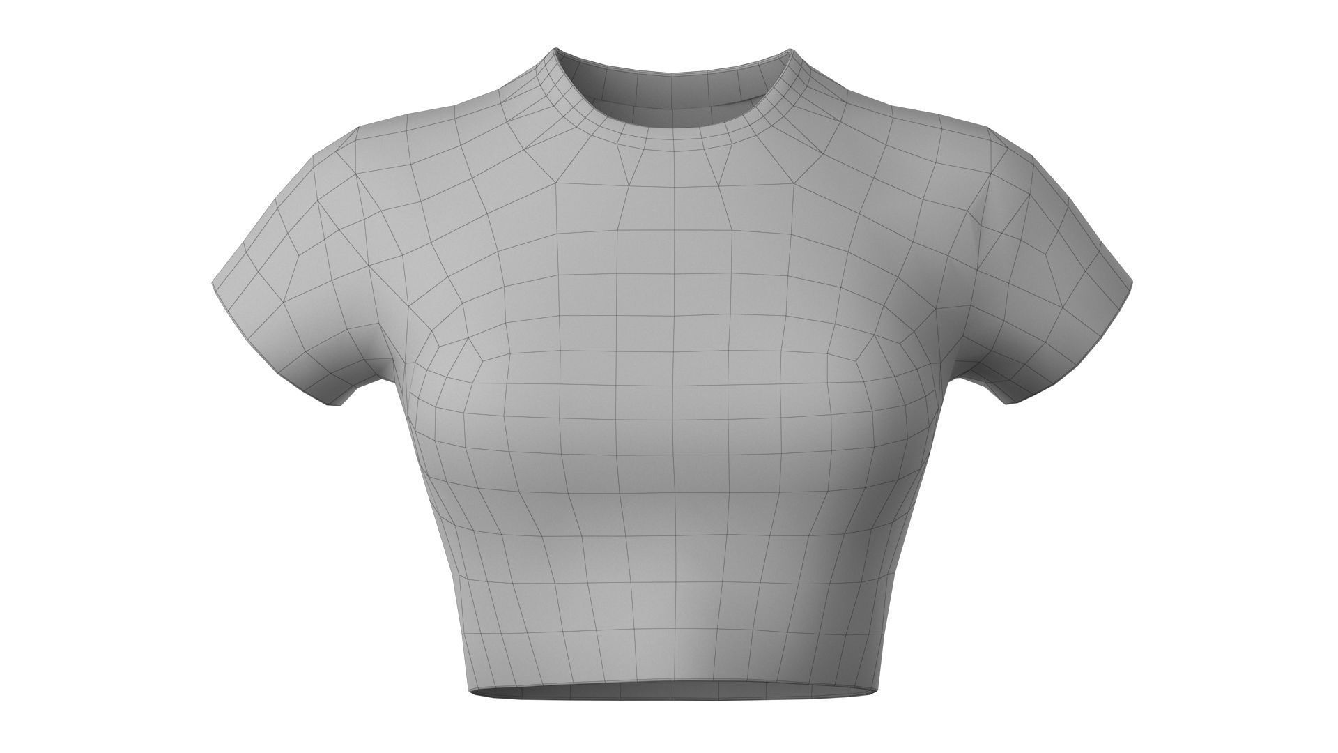 Shirt Female Low-poly 3D model_8