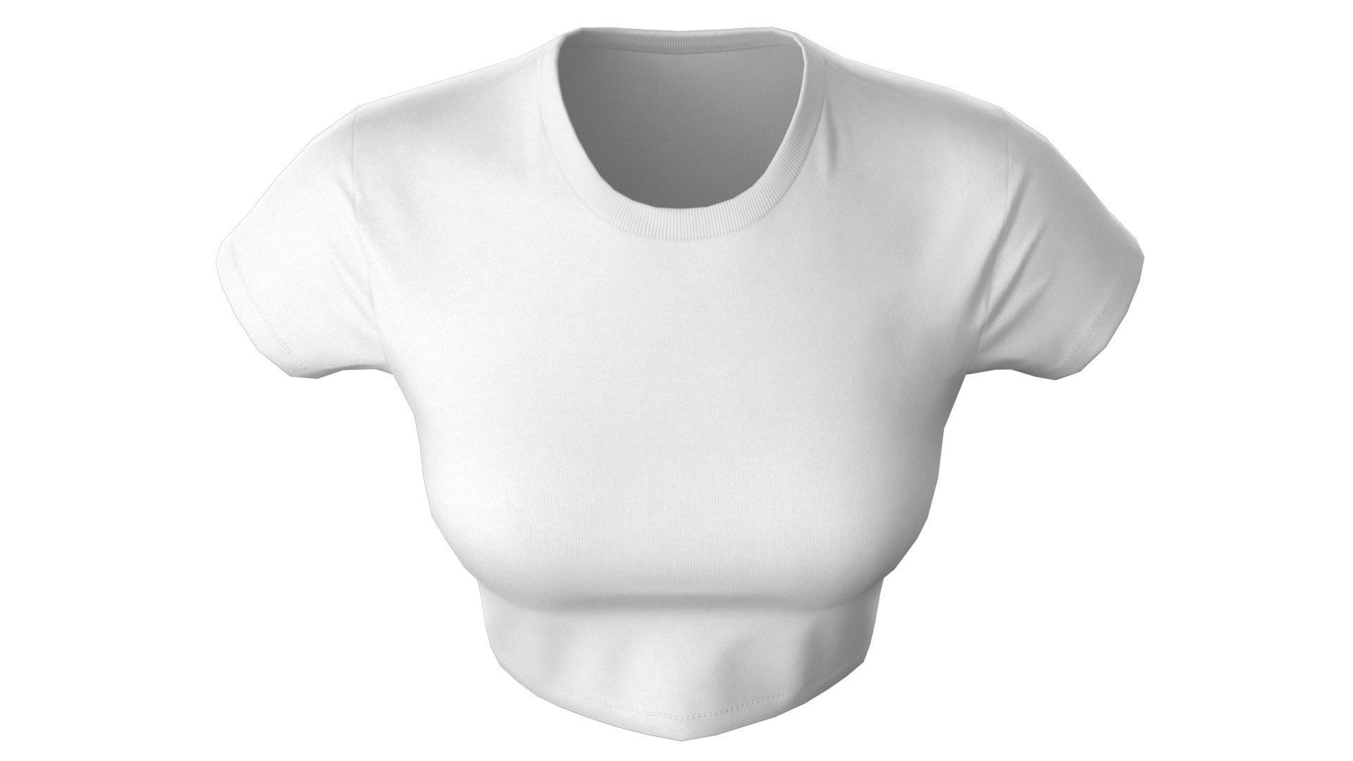 Shirt Female Low-poly 3D model_2