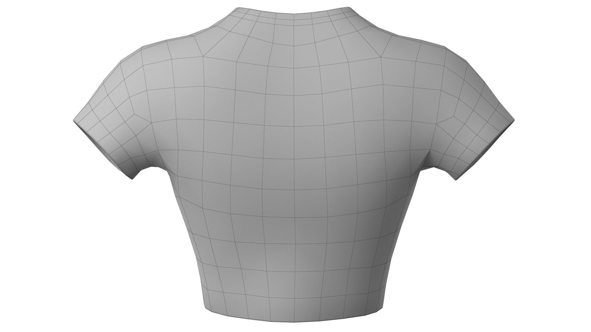 Shirt Female Low-poly 3D model_9