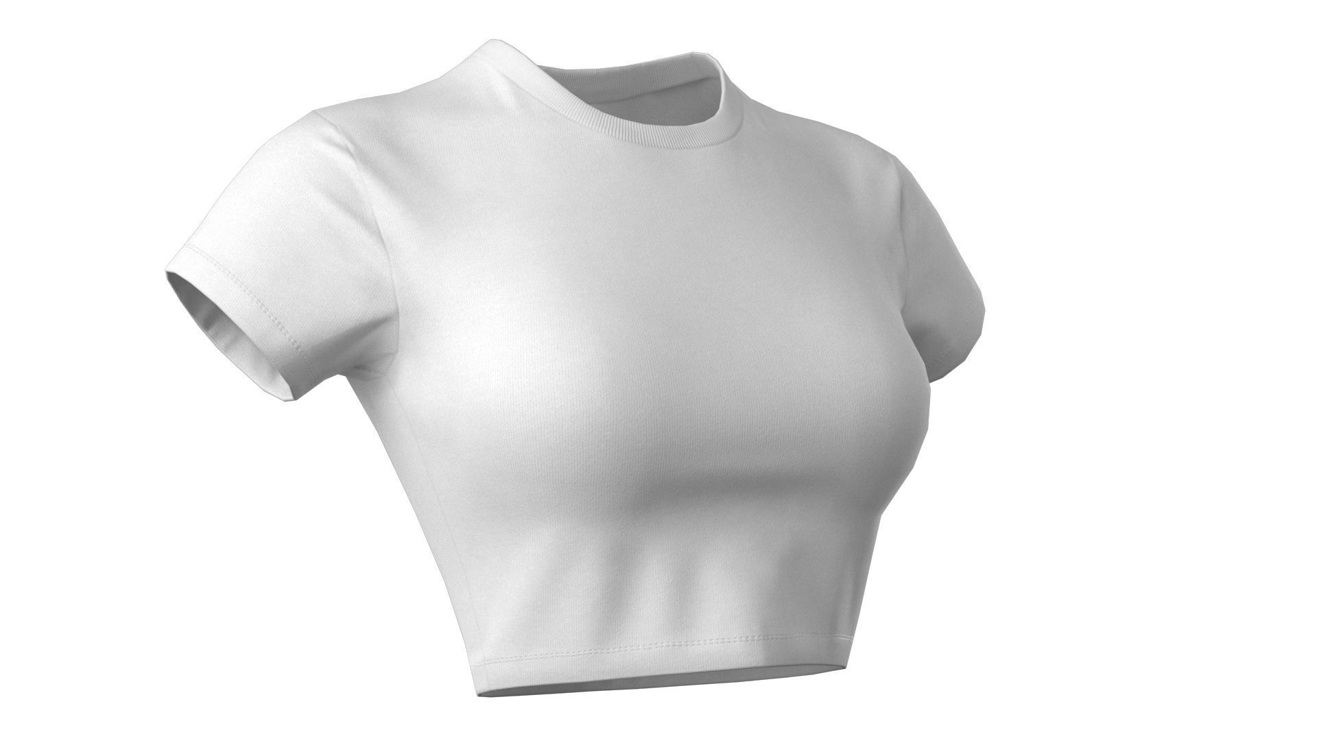 Shirt Female Low-poly 3D model_3