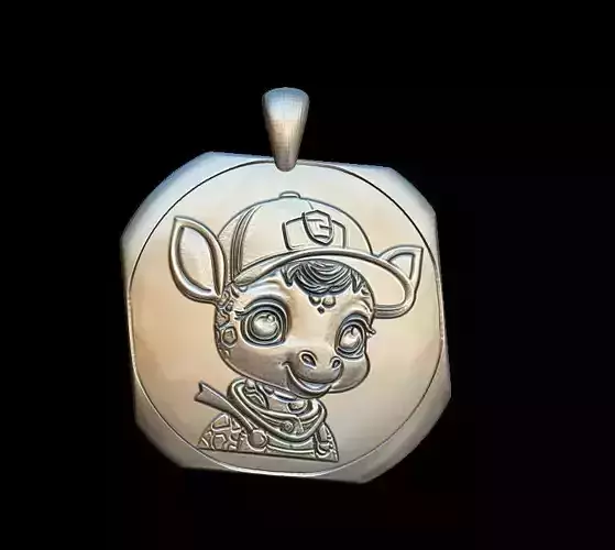 Cute Baby Giraffe Pendant