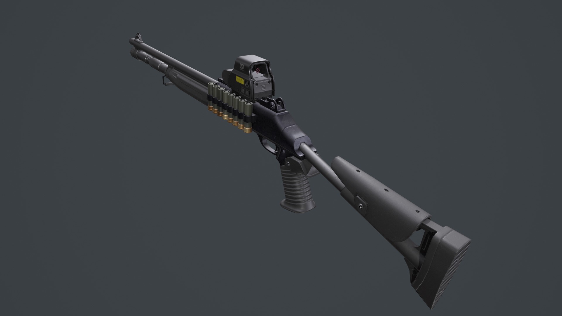 Benelli m4 super 90 Low-poly 3D model_4