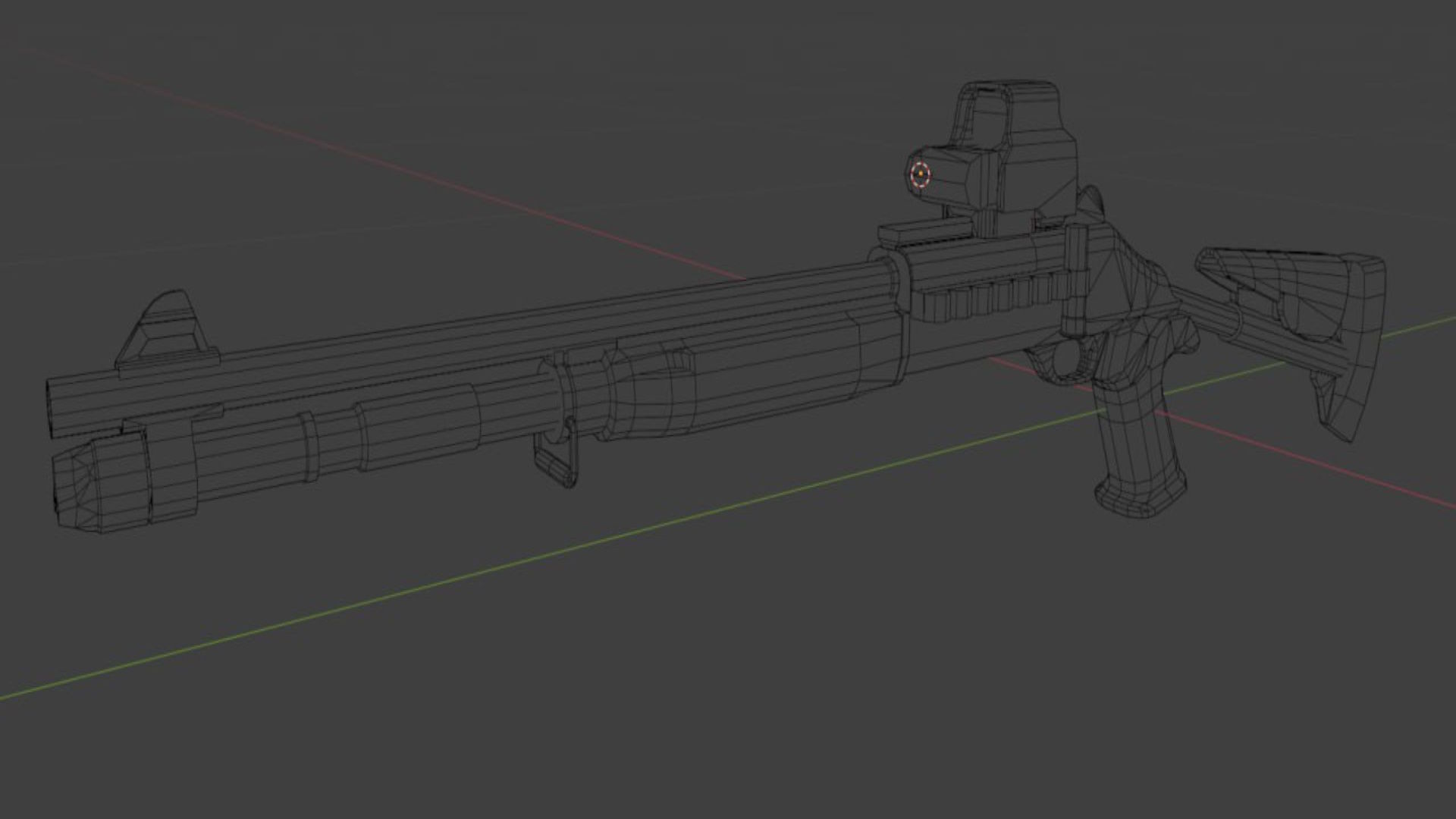 Benelli m4 super 90 Low-poly 3D model_7