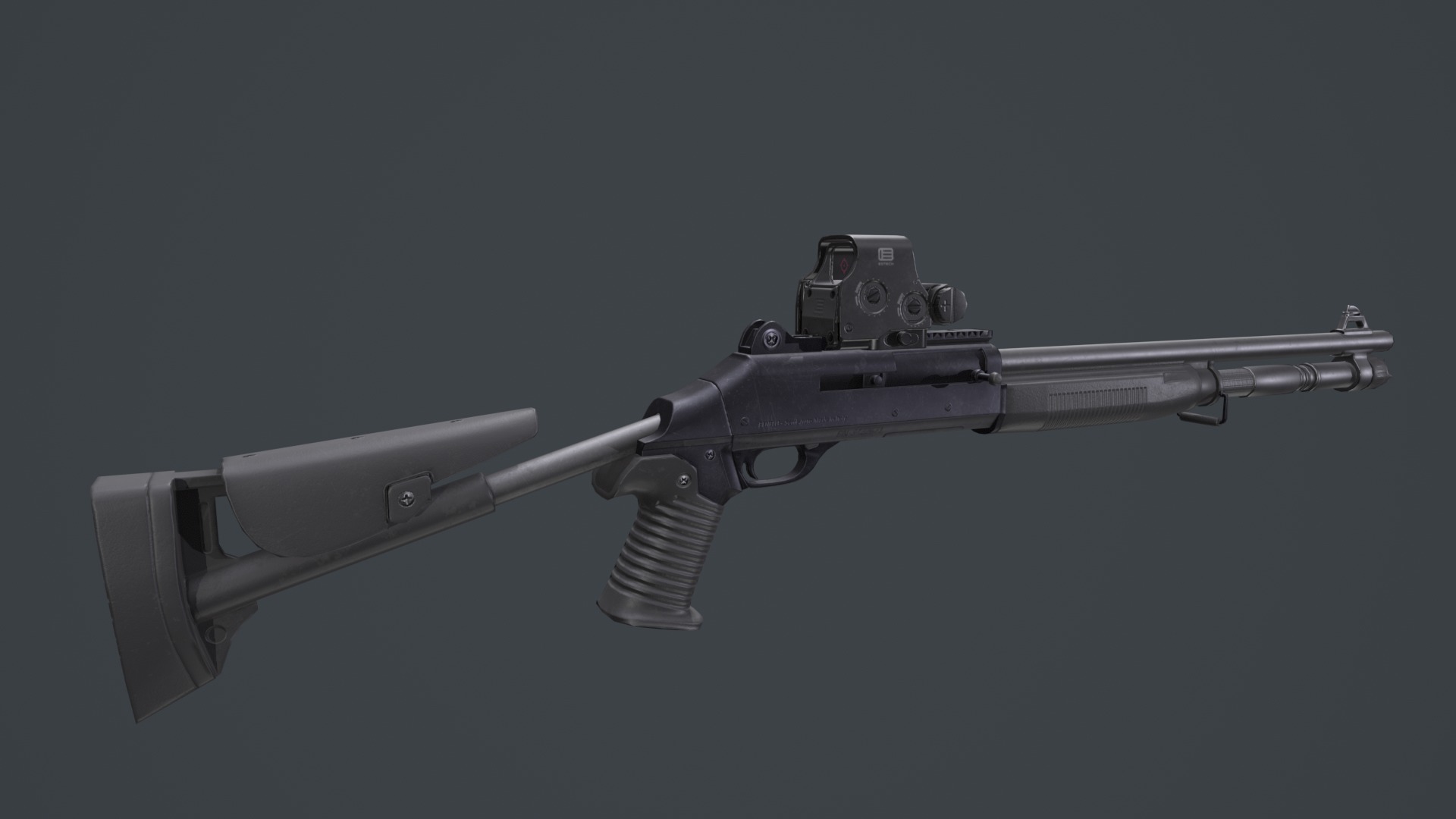 Benelli m4 super 90 Low-poly 3D model_1