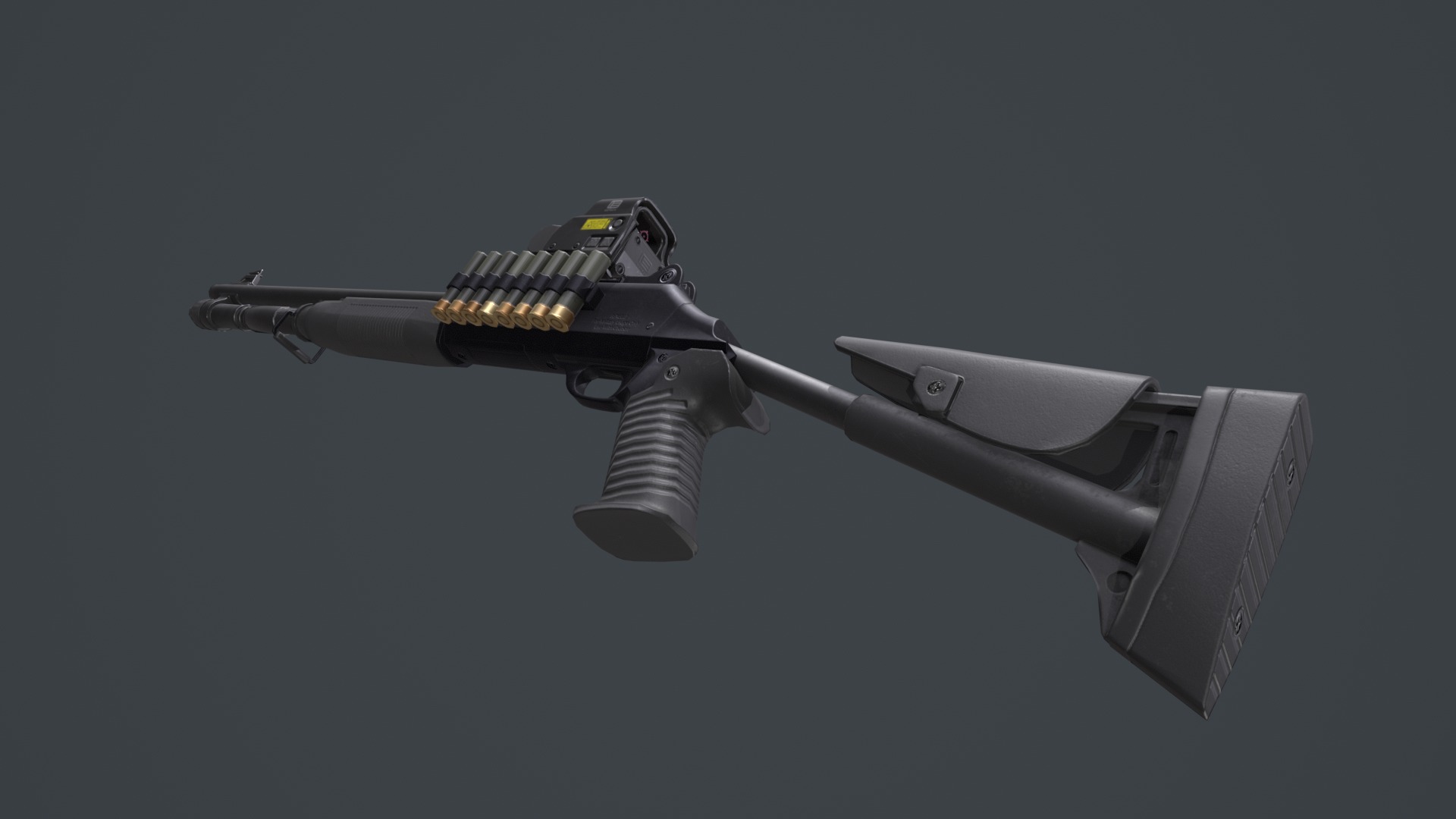 Benelli m4 super 90 Low-poly 3D model_2