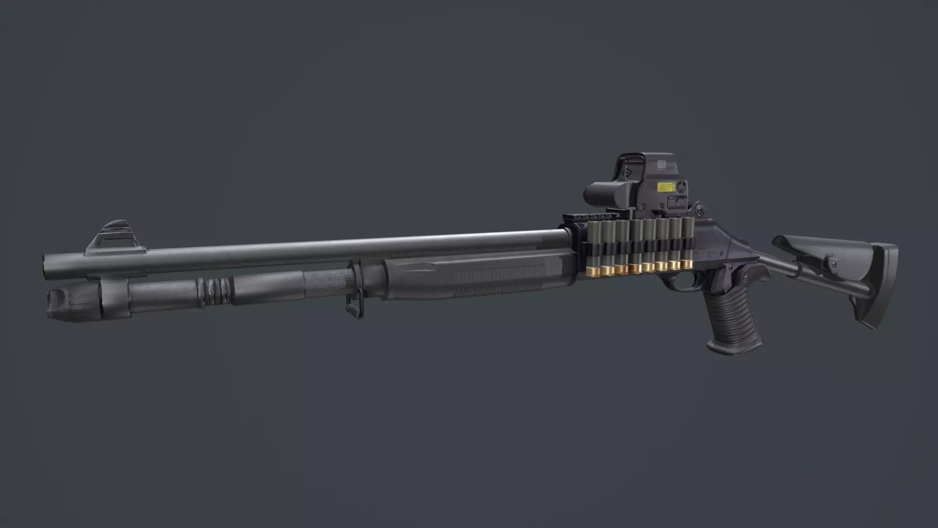 Benelli m4 super 90 Low-poly 3D model_0