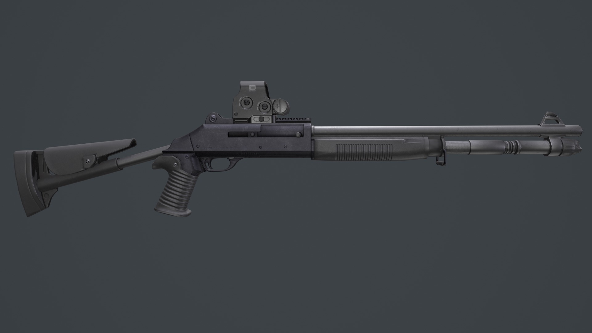Benelli m4 super 90 Low-poly 3D model_5