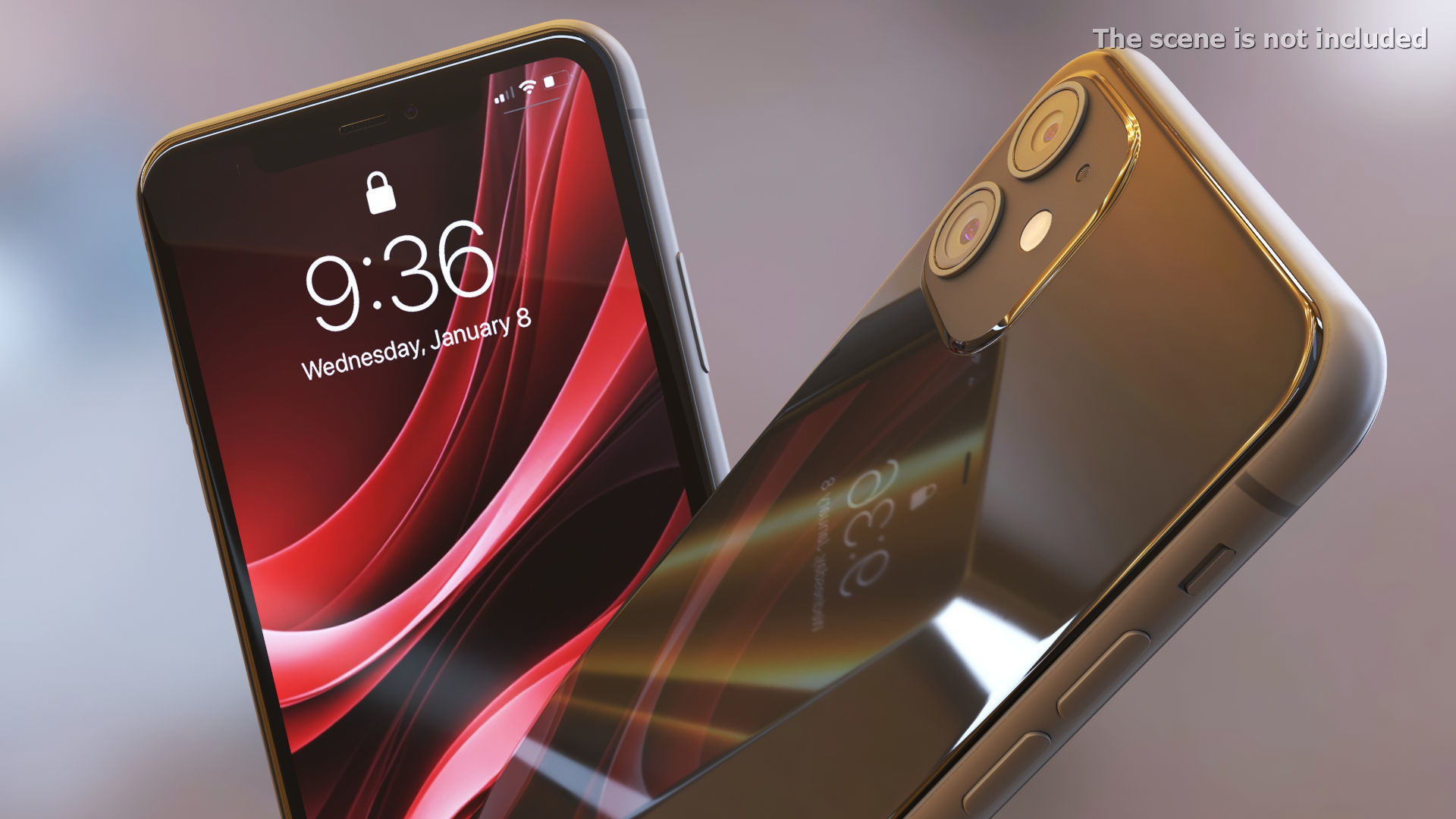 Smartphone Black 3D model_1