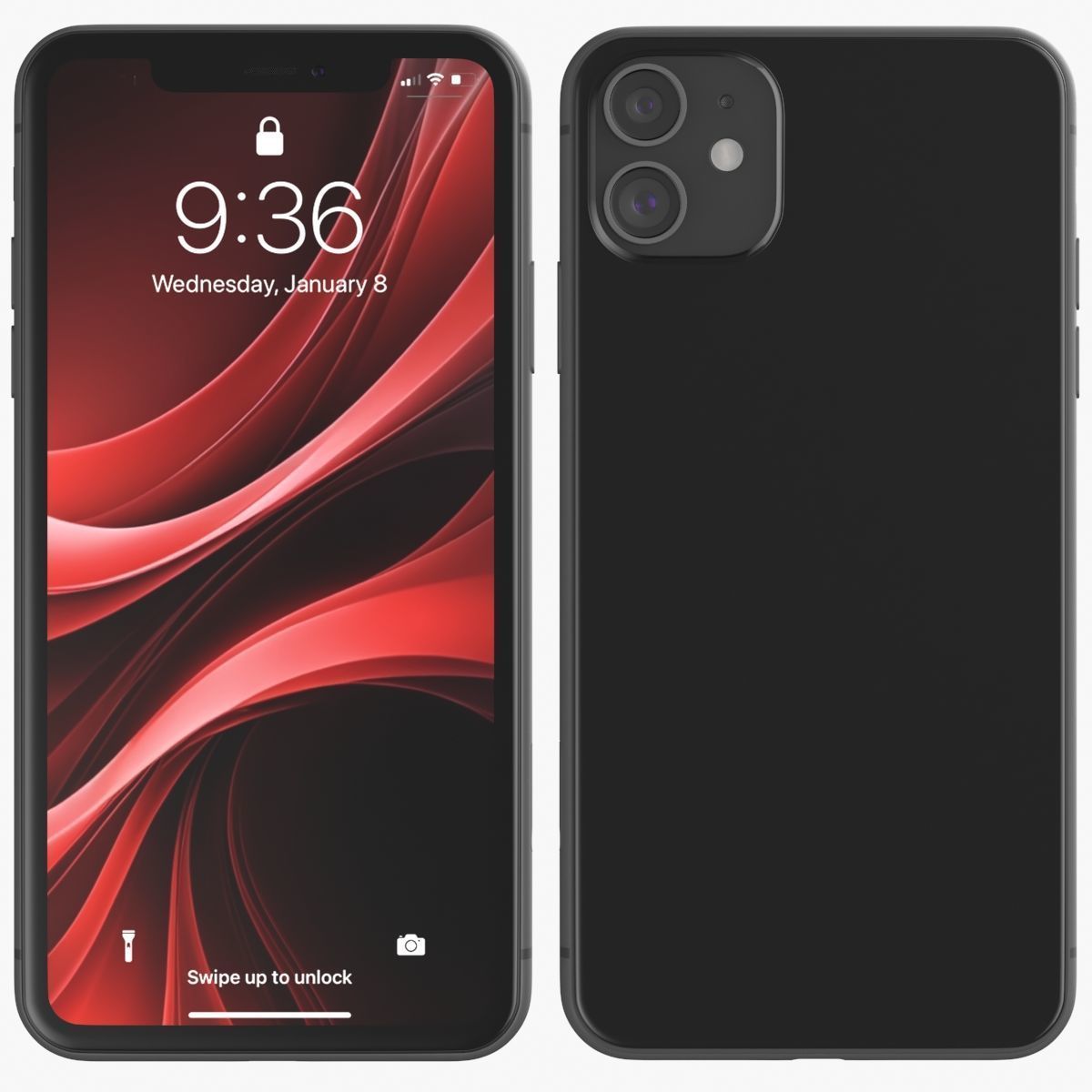 Smartphone Black 3D model_15