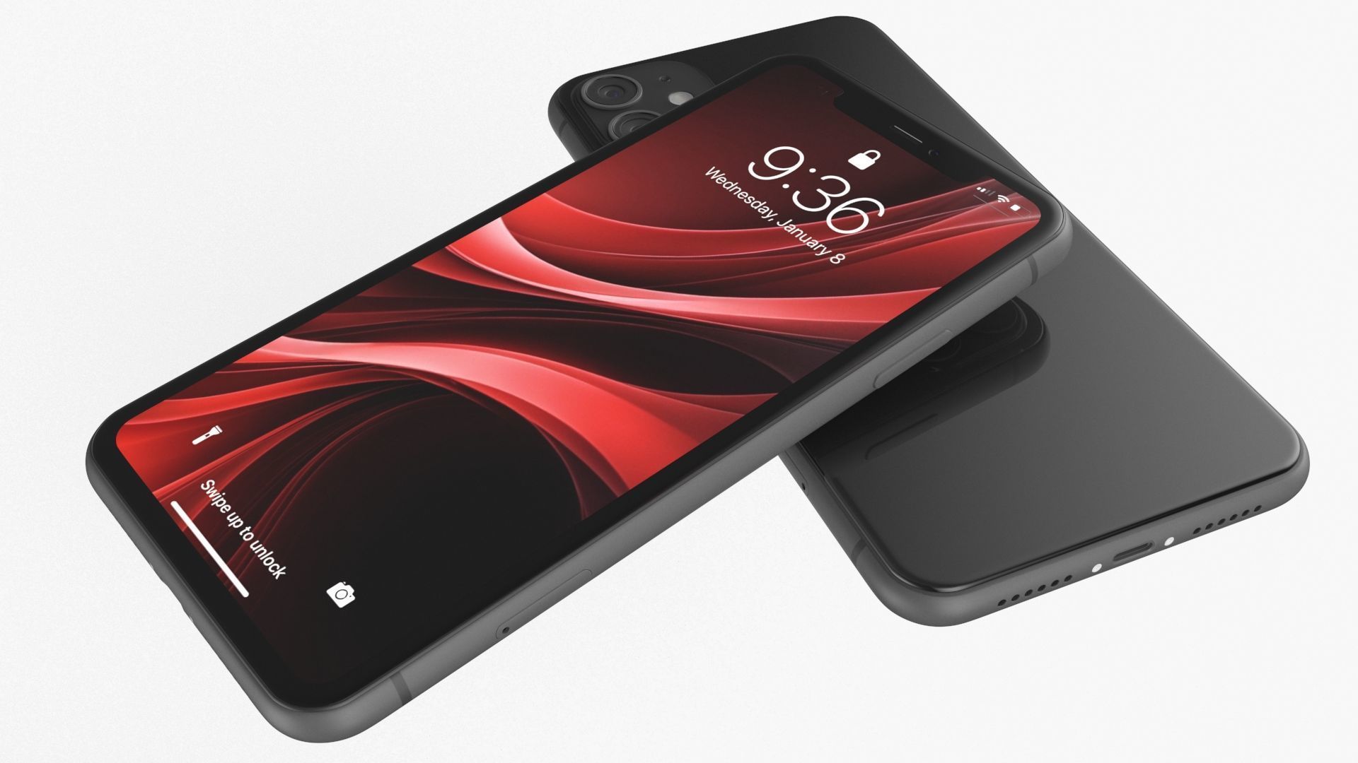 Smartphone Black 3D model_7