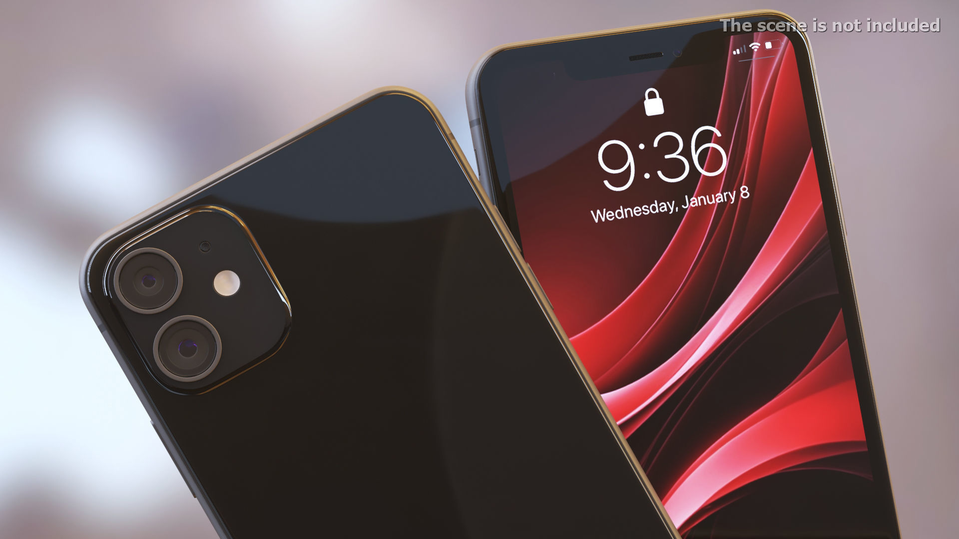 Smartphone Black 3D model_2