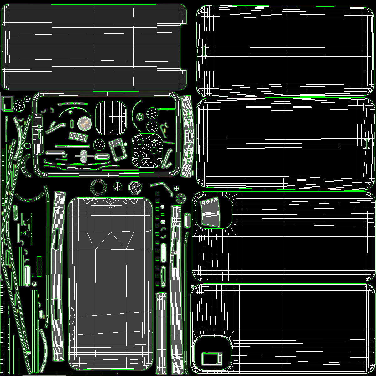 Smartphone Black 3D model_12