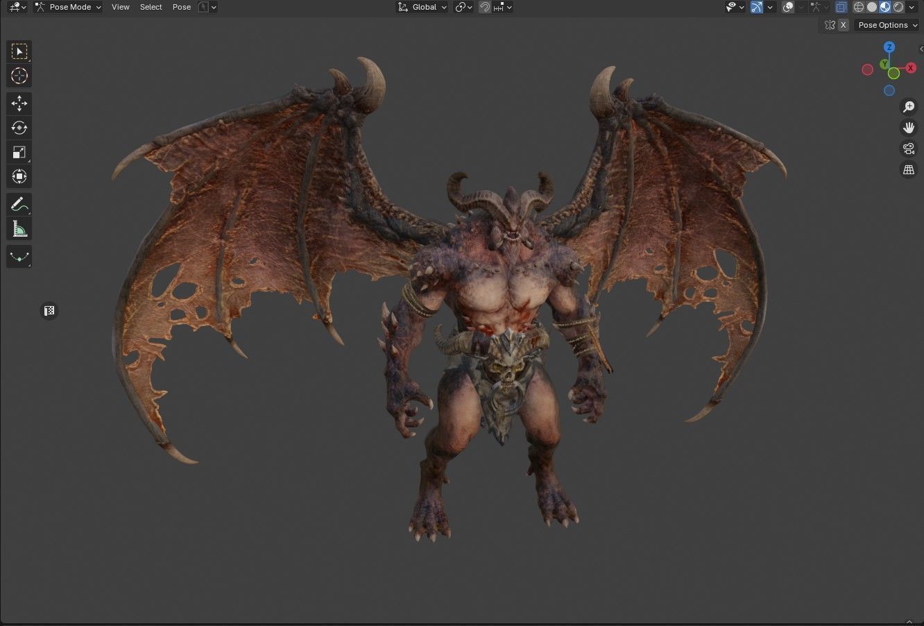 Demon Lord Low-poly 3D model_23