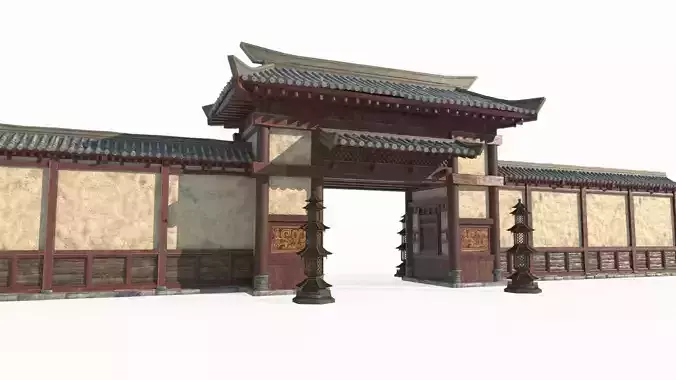 Luxury Gate of Asian Ancient Architecture