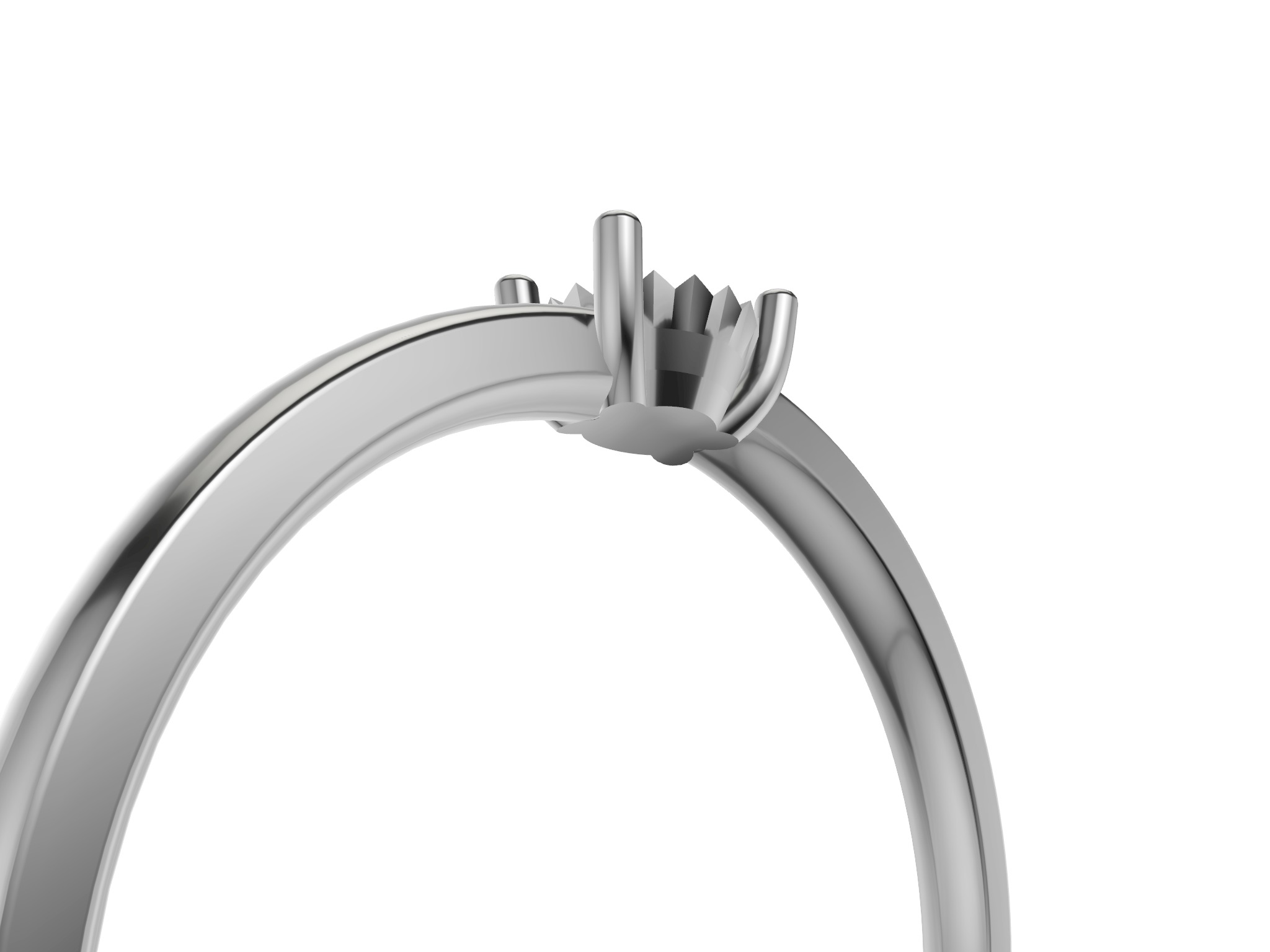 Illusion Setting Solitaire Ring 3D print model_5