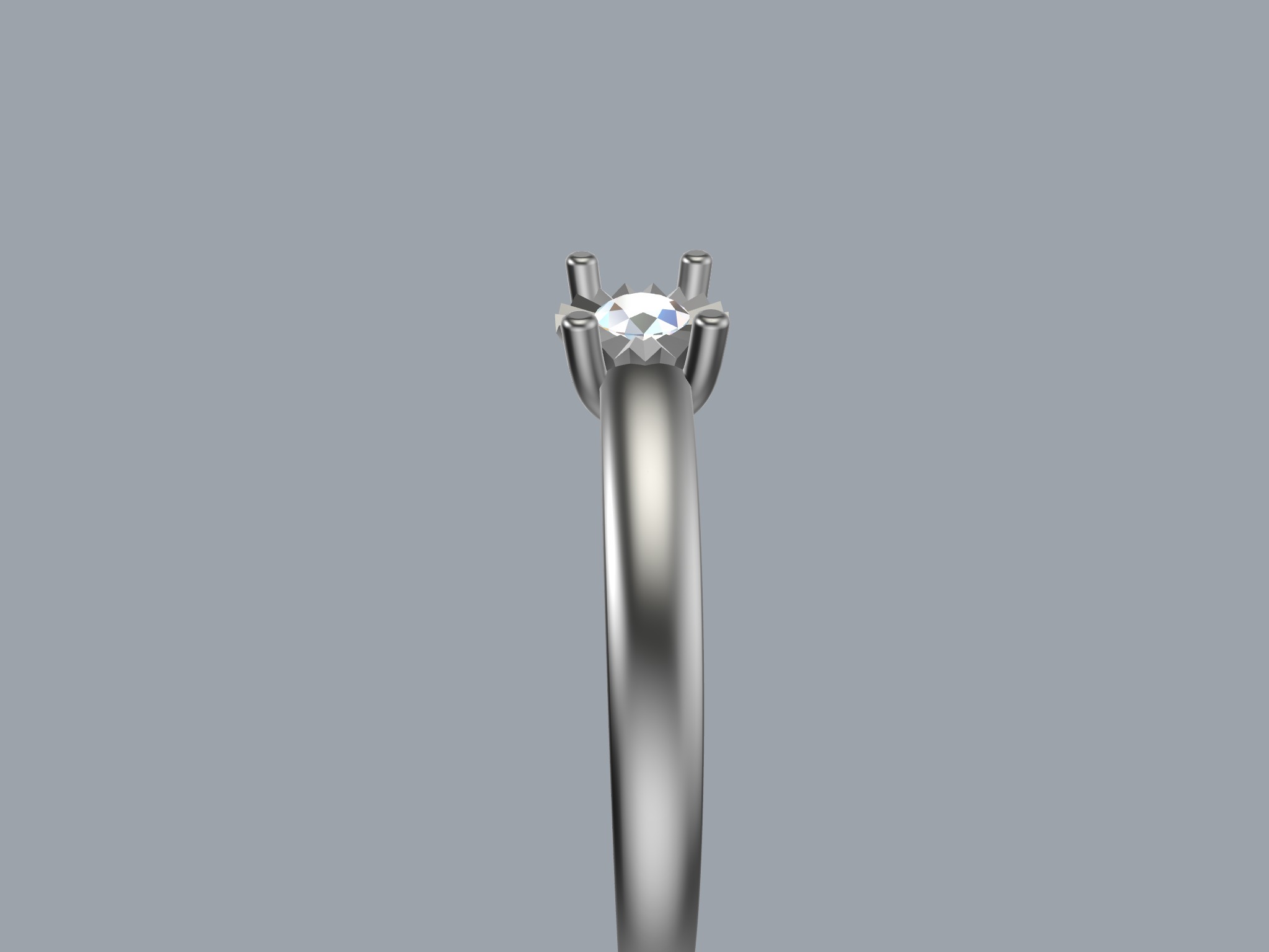 Illusion Setting Solitaire Ring 3D print model_14