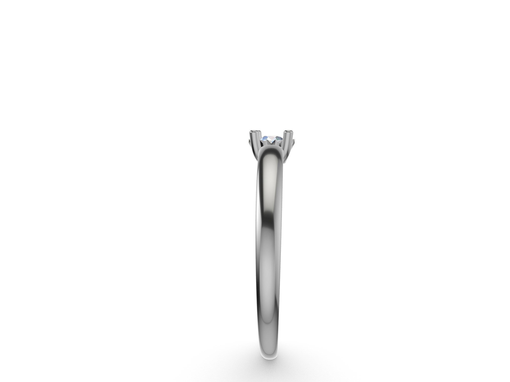 Illusion Setting Solitaire Ring 3D print model_6