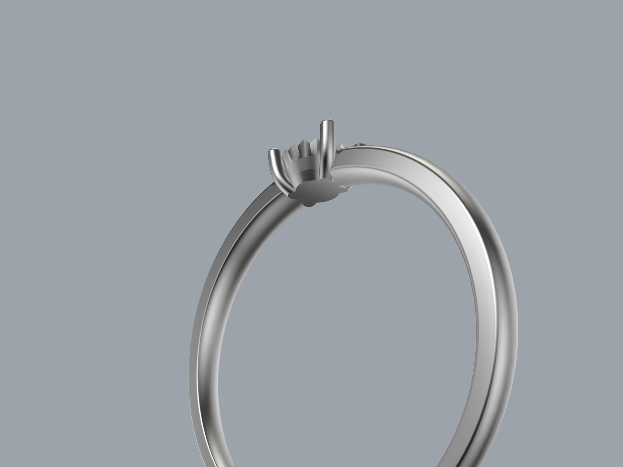 Illusion Setting Solitaire Ring 3D print model_15