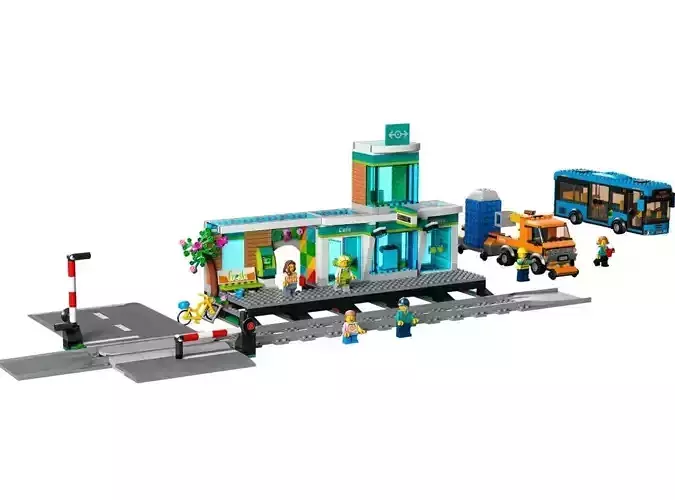 PixelBricks3D - LEGO Train Station 