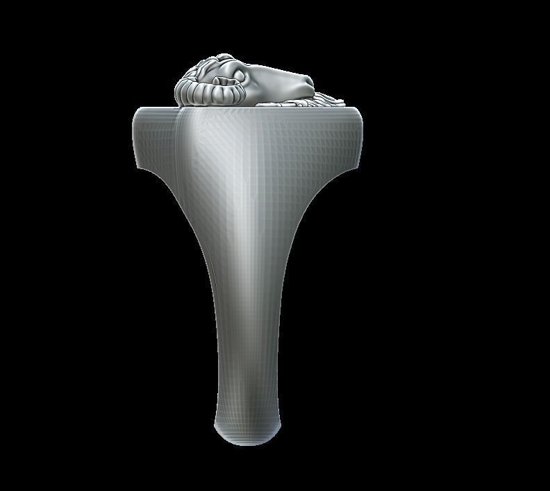 Ram Head Ring 3D print model_3