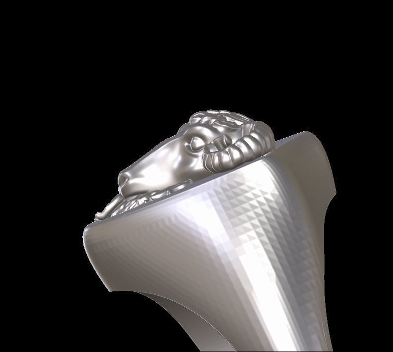 Ram Head Ring 3D print model_7