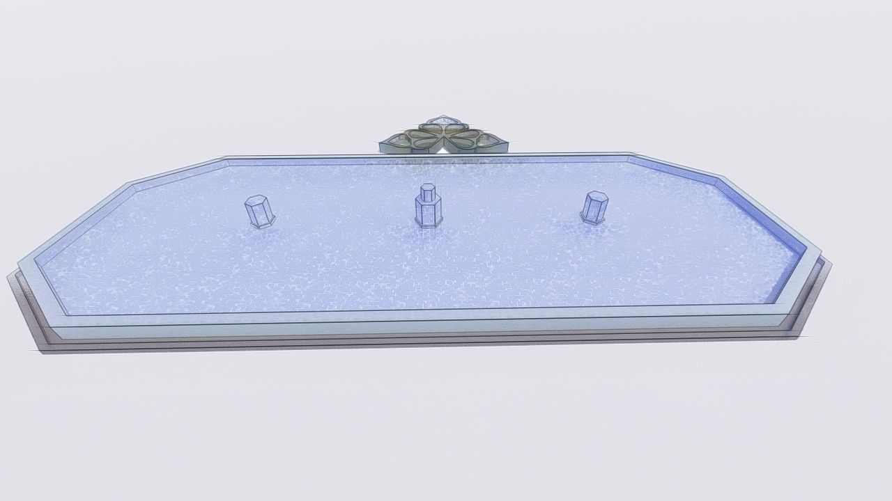 Octagonal Pool-Geometric Pool 3D model_15