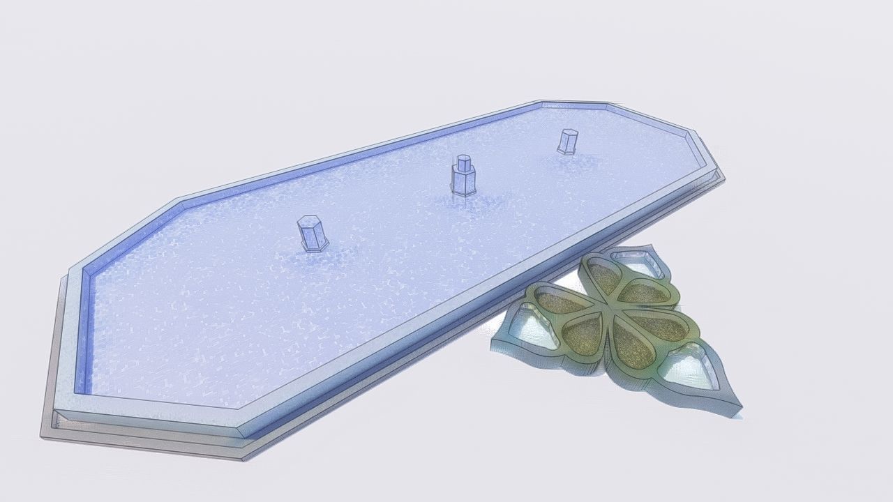 Octagonal Pool-Geometric Pool 3D model_10