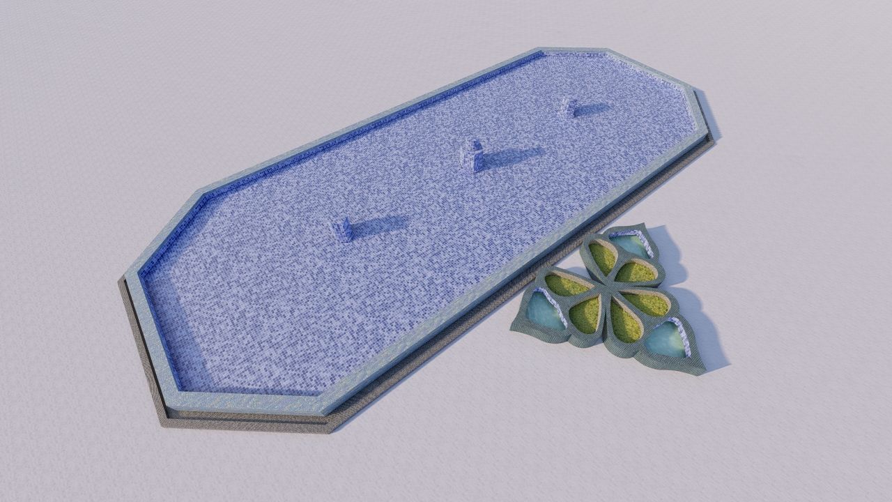 Octagonal Pool-Geometric Pool 3D model_18
