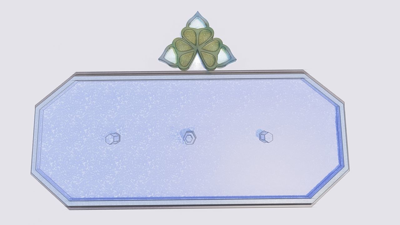 Octagonal Pool-Geometric Pool 3D model_14