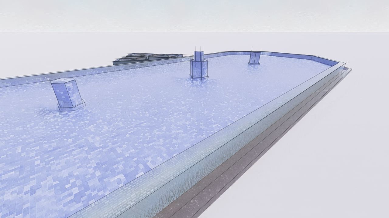 Octagonal Pool-Geometric Pool 3D model_17