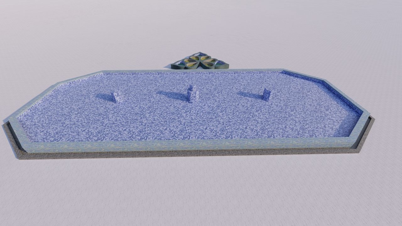 Octagonal Pool-Geometric Pool 3D model_3
