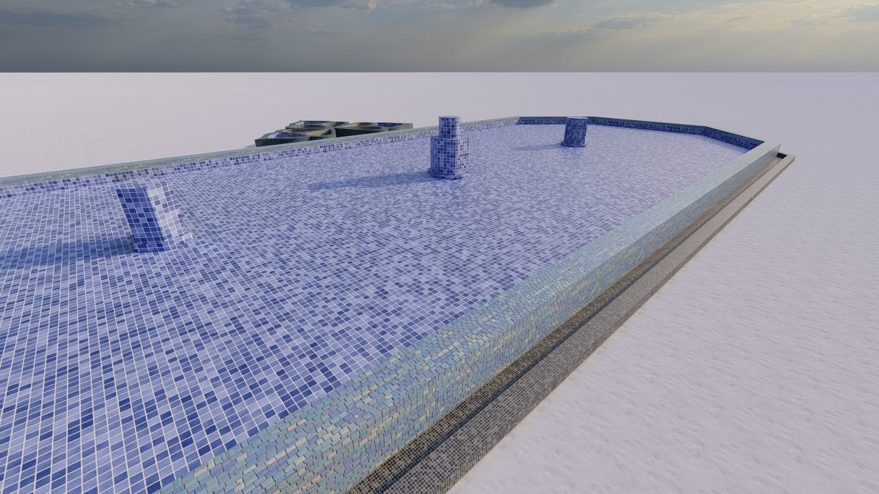 Octagonal Pool-Geometric Pool 3D model_22