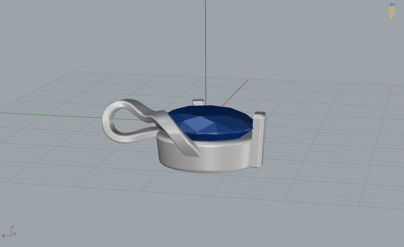 Pendant Twisted  3D print model_13